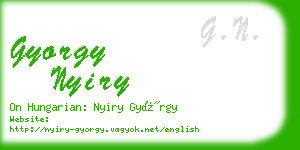 gyorgy nyiry business card